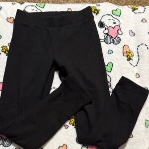 Kids Black fleece lined Leggings